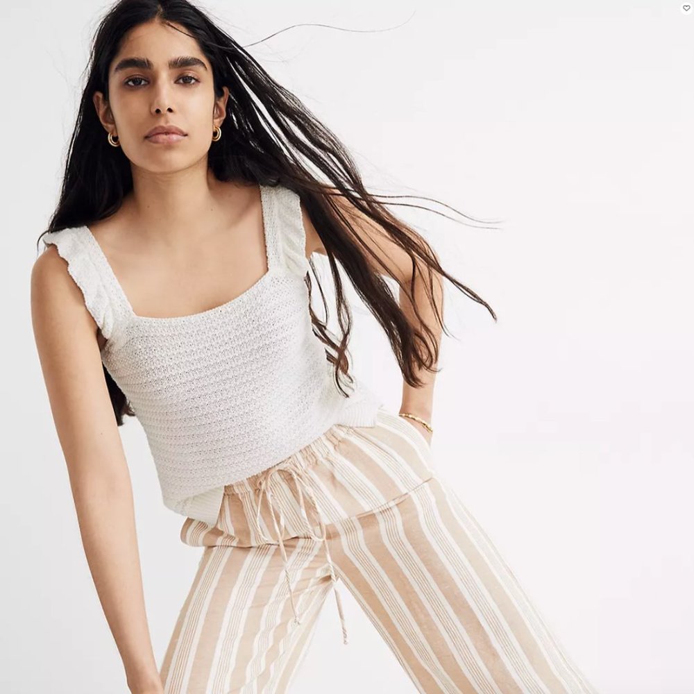 Madewell • Crocheted Ruffle-Strap Sweater Tank